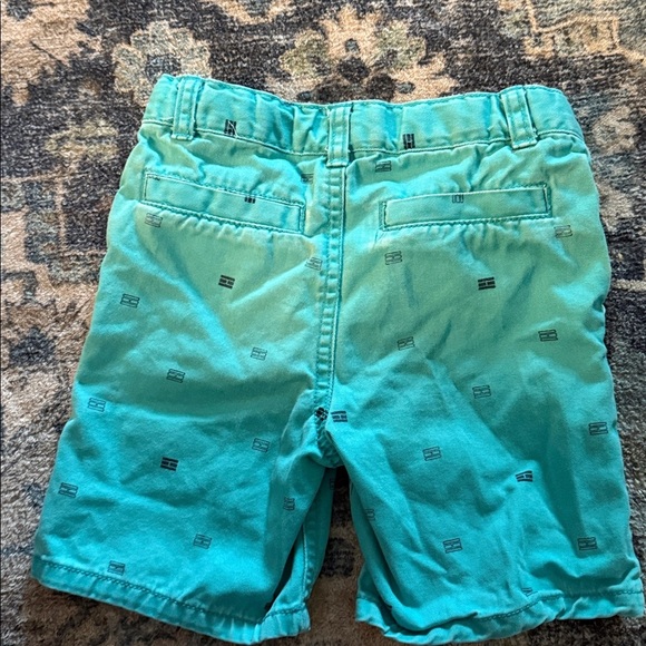 Tommy Hilfiger torquoise blue Cotton Shorts w pockets, snap and zipper. Size 3T - Picture 4 of 7